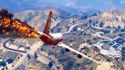 Plane crashing at Tokyo, Japan