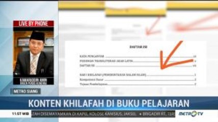 Konten Khilafah Ditemukan di Buku Pelajaran, Ini Penjelasan Kemenag