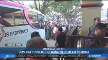 Usai Latihan di Stadion Andi Mattalatta, Bus Tim Persija Diserang