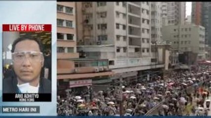 Demonstran dan Aparat Bentrok di Hong Kong