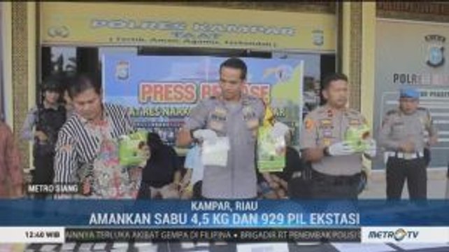 4,5 kg Sabu Disita dari Bandar Narkoba di Kampar