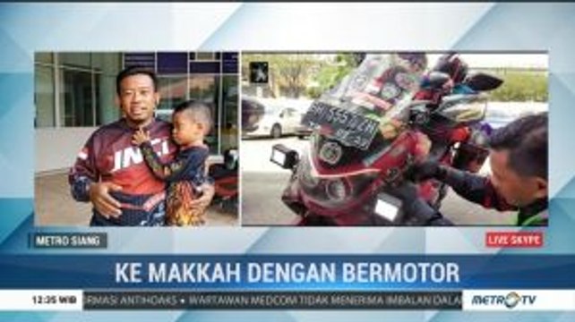 Pria Jambi Ini Naik Motor ke Makkah Demi Hajikan Ibunda