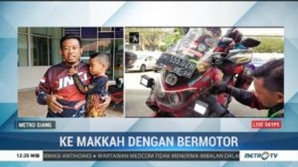 Pria Jambi Ini Naik Motor ke Makkah Demi Hajikan Ibunda