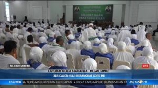 388 Calon Haji Asal Medan Diberangkatkan ke Tanah Suci