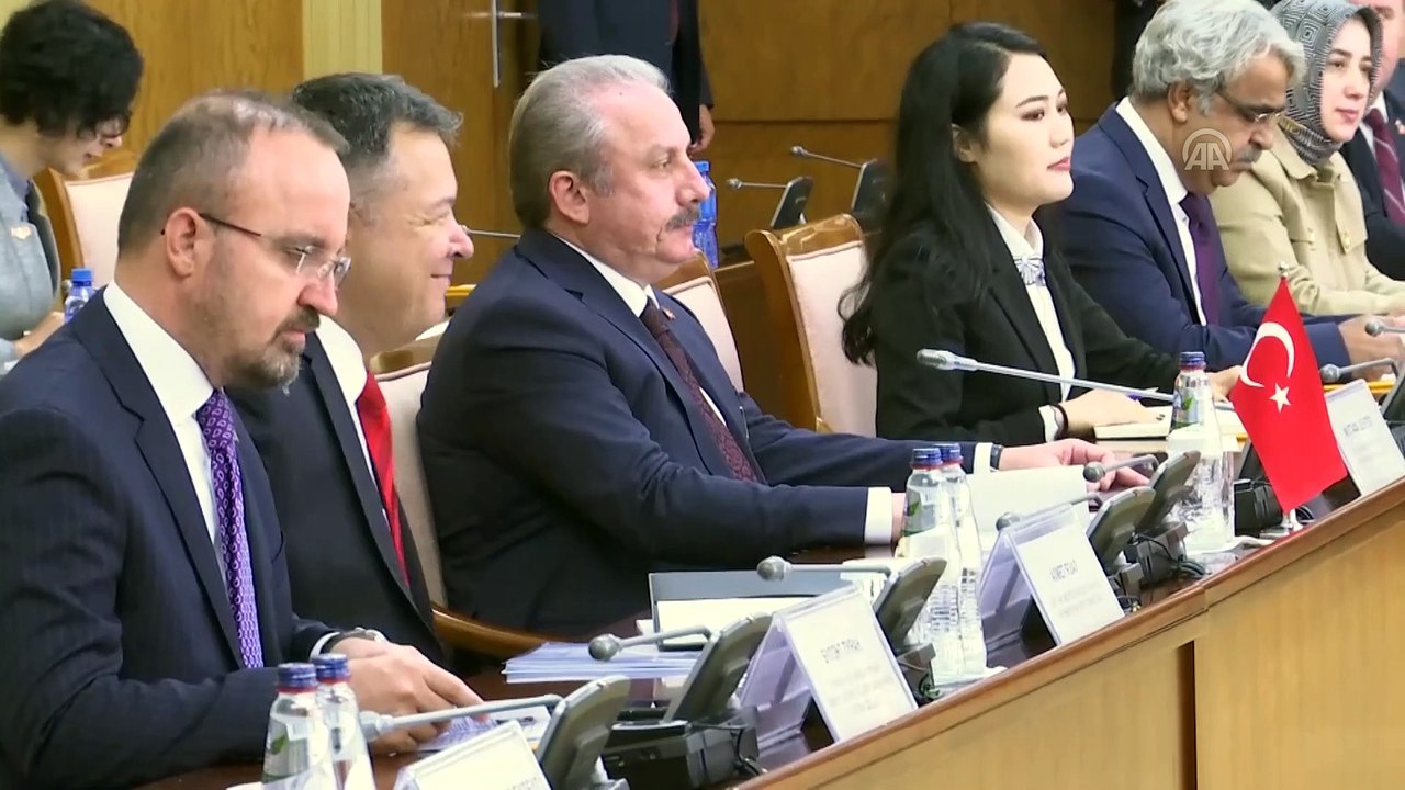 TBMM Başkanı Şentop, Moğolistan Büyük Kurul Başkanı Zandanshatar ile bir araya geldi - ULANBATOR