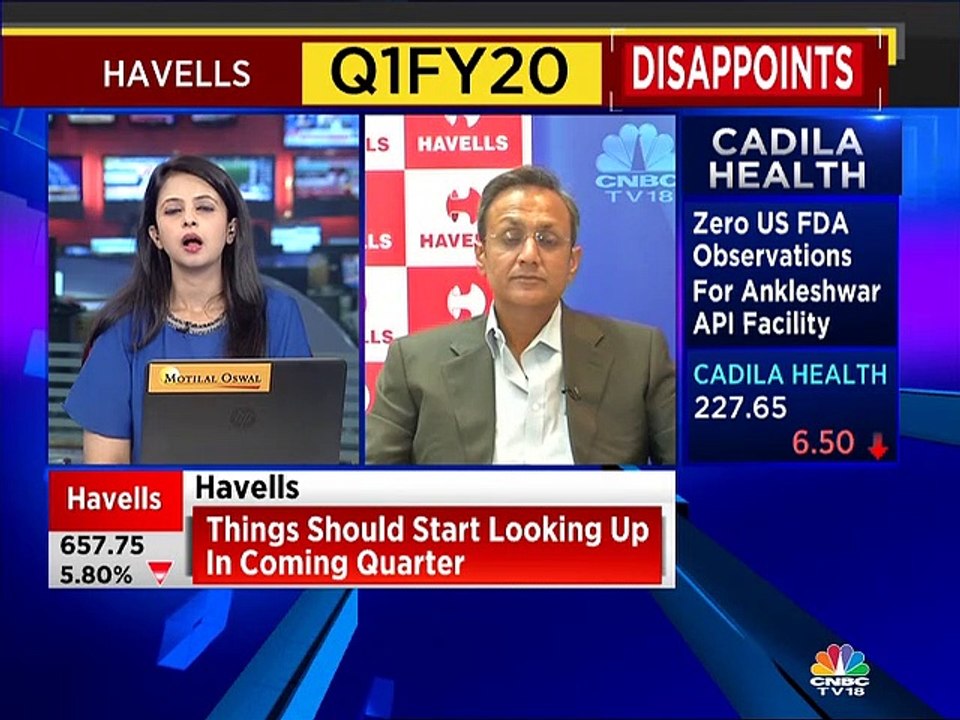 Anil Rai Gupta of Havells India on Q1FY20 numbers