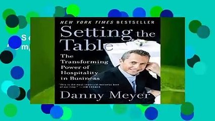 Setting the Table Complete