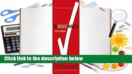 About For Books  The Checklist Manifesto: How to Get Things Right Complete