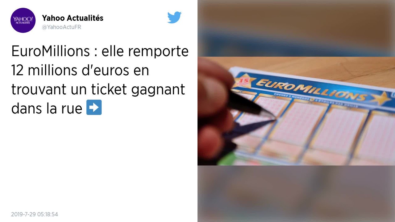 Le ticket d’EuroMillions trouvé dans la rue lui rapporte 12 millions d’euros