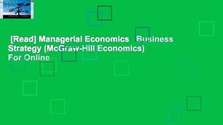[Read] Managerial Economics   Business Strategy (McGraw-Hill Economics)  For Online