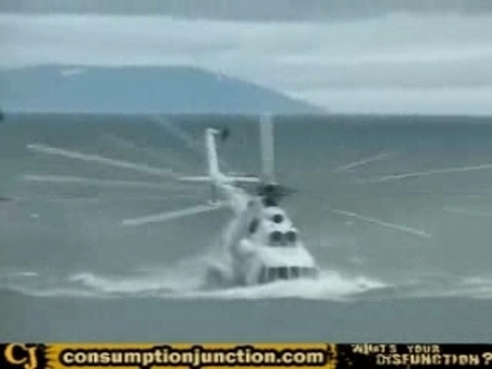 Accident d'un hélicoptère en mer