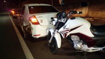 Motociclista fica ferido após batem em carro no Viaduto da Rocha Pombo
