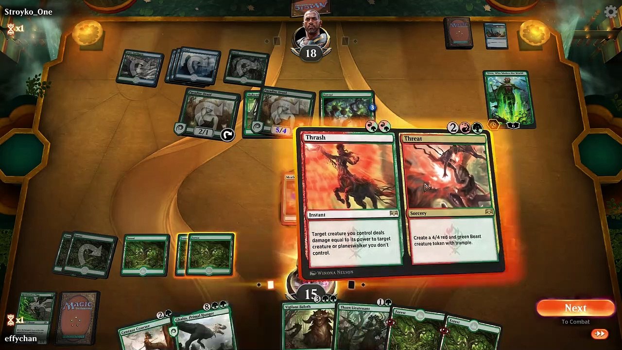 Mono Green vs Simic Lands (Standard)
