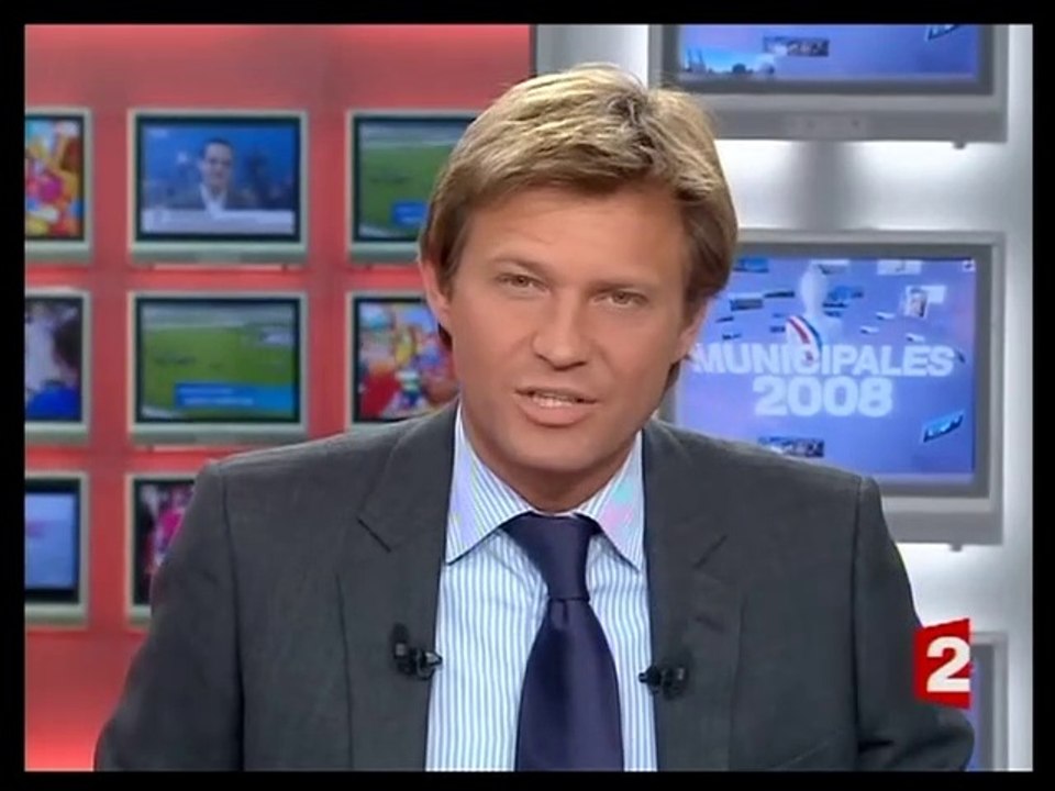 France 2 - 9 Mars 2008 - Teasers, pubs, météo, JT 20H, début "Municipales 2008"