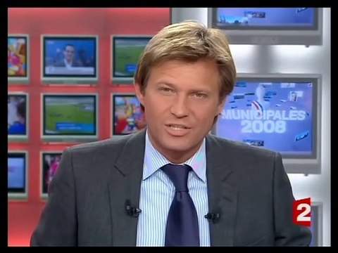 France 2 - 9 Mars 2008 - Teasers, pubs, météo, JT 20H, début Municipales 2008