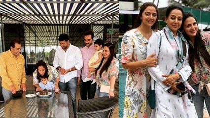Esha Deol celebrates her sister Ahana Deol's birthday with Hema Malini |FilmiBeat