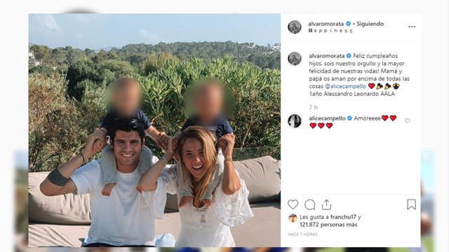Alice Campello y Morata celebran el primer cumpleaños de sus hijos