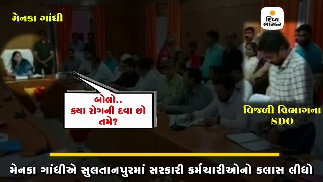 મેનકા ગાંધીએ સુલતાનપુરમાં વિજળી વિભાગના કર્મચારીને ખખડાવ્યાં , કહ્યું - તમે કોઈ રાજા છો?