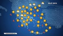 Η πρόγνωση του καιρού για την Τρίτη 30-07-2019