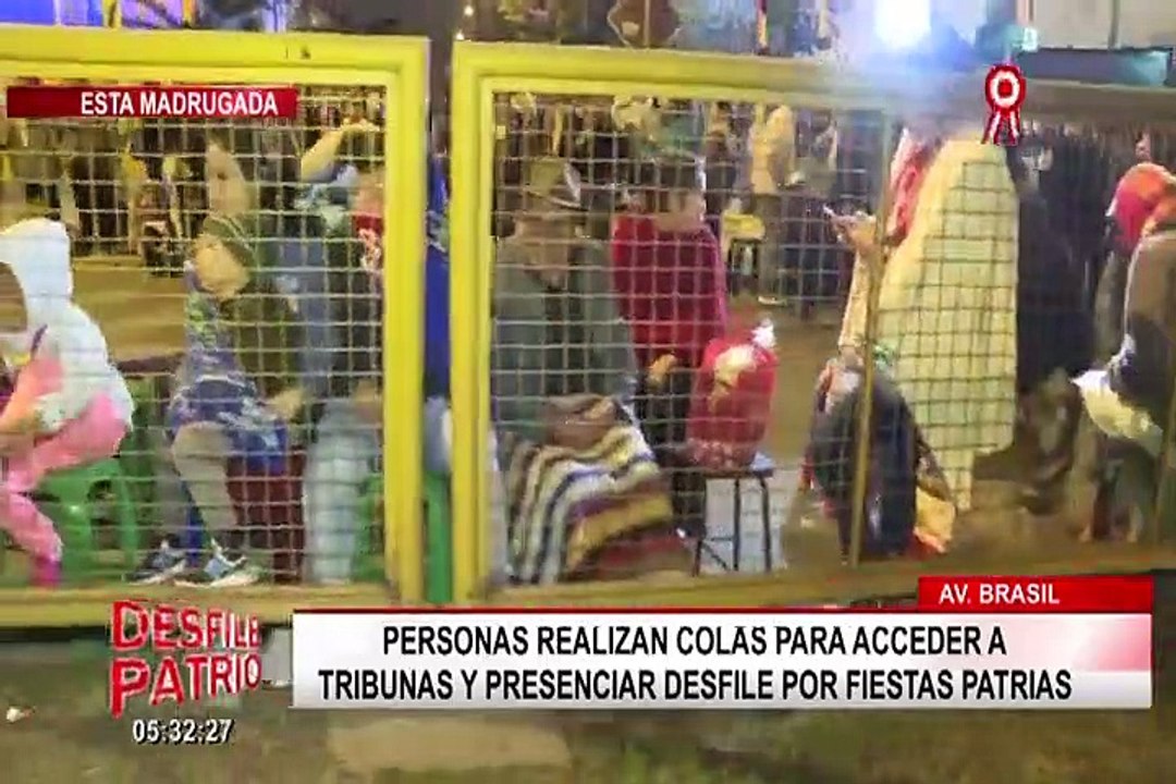 Parada Militar: largas colas para ingresar a tribunas del desfile en avenida Brasil