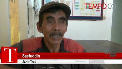 Sopir Hilang Kendali, Truk Seruduk Truk, Begini Akhirnya