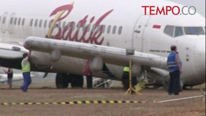 Batik Air Tergelincir, Bandara Adisutjipto Tutup Satu Jam