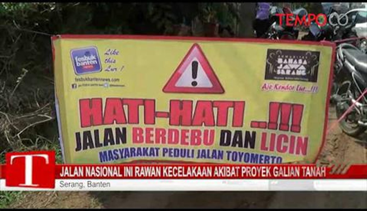 Jalan Nasional Ini Rawan Kecelakaan Akibat Proyek Galian Tanah