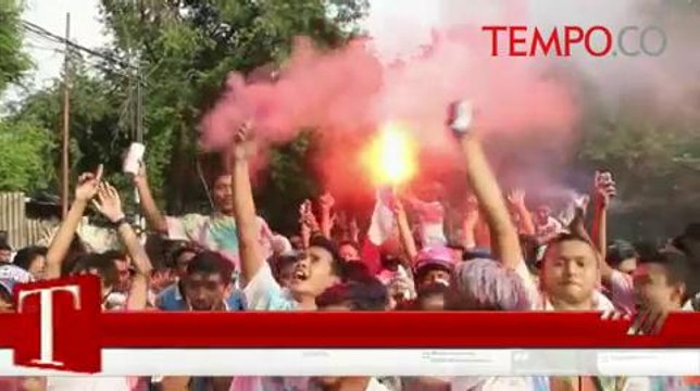 Aksi Corat-Coret Siswa SMK Semarang Dibubarkan Polisi