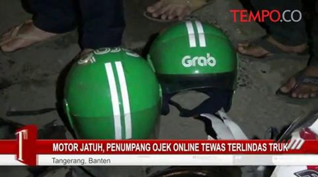 Motor Jatuh, Penumpang Ojek Online Tewas Terlindas Truk