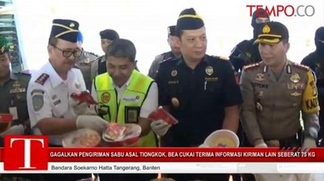 Gagalkan Pengiriman Sabu Asal Tiongkok, Bea CukaiI Terima Informasi Kiriman Lain Seberat 75 kg