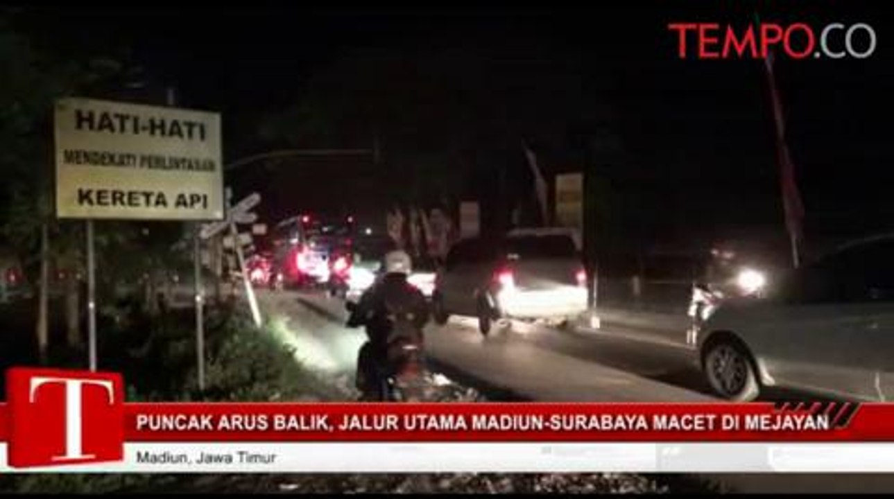 Puncak Arus Balik, Jalur Utama Madiun-Surabaya Macet Di Mejayan