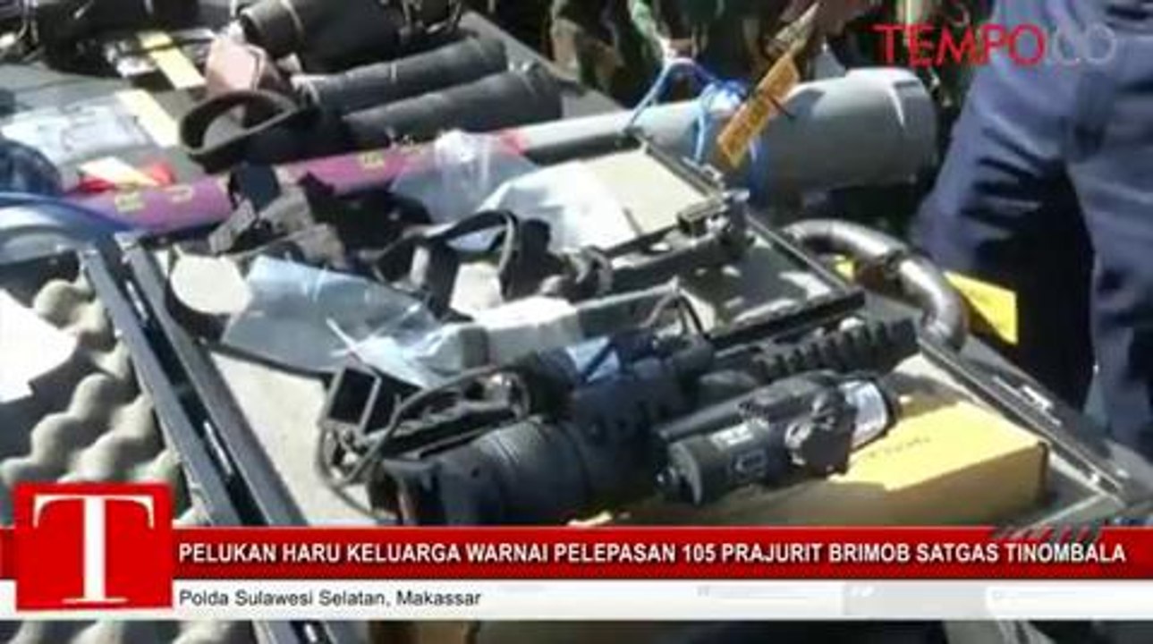 Pelukan Haru Keluarga Warnai Pelepasan 105 Prajurit Brimob Satgas Tinombala