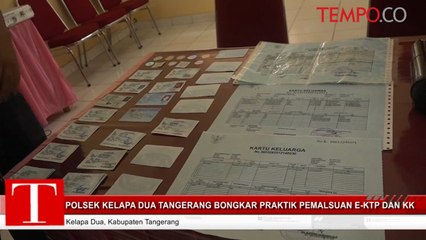 Polsek Kelapa Dua Tangerang Bongkar Praktik Pemalsuan E-KTP Dan KK