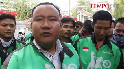 Ratusan Driver Gojek Gerudug DPRD Minta Tarif Diturunkan