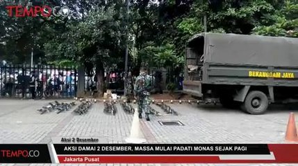 Aksi 2 Desember, Massa Mulai Padati Monas Sejak Pagi