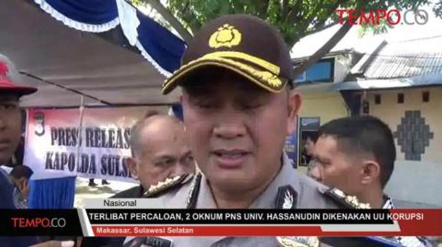 Terlibat Percaloan, 2 Oknum PNS Universitas Hasanuddin Dikenakan UU Korupsi