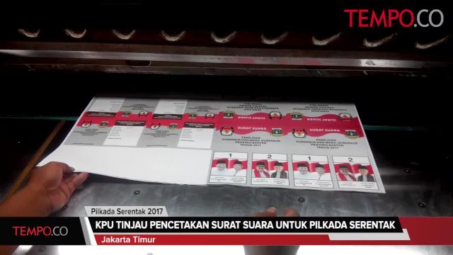 KPU Tinjau Pencetakan Surat Suara untuk Pilkada Serentak 2017