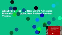 About For Books  The New Oxford Annotated Bible with Apocrypha: New Revised Standard Version