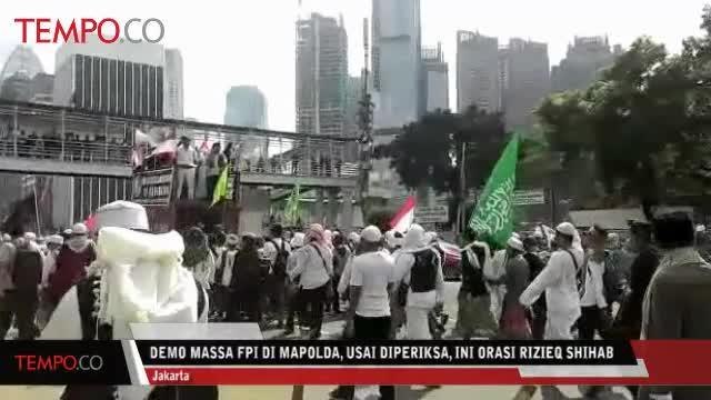 Demo Massa FPI di Mapolda, Usai Diperiksa, Ini Orasi Rizieq Shihab