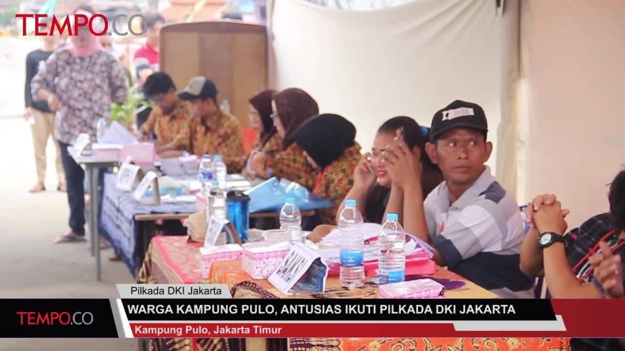 Warga Kampung Pulo Antusias Ikuti Pilkada DKI Jakarta