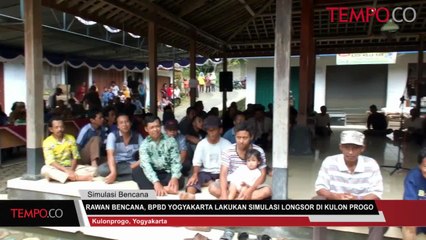 Rawan Bencana, BPBD Yogyakarta Gelar Simulasi Longsor di Kulon Progo