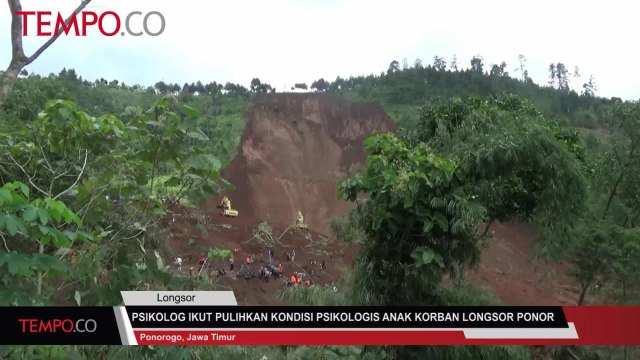 Psikolog Ikut Pulihkan Kondisi Psikologis Anak Korban Longsor Ponorogo