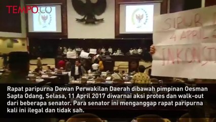 Rapat Paripurna DPD Diwarnai Aksi Protes