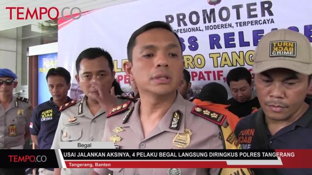 Usai Jalankan Aksinya, 4 Pelaku Begal langsung Diringkus Polres Tangerang
