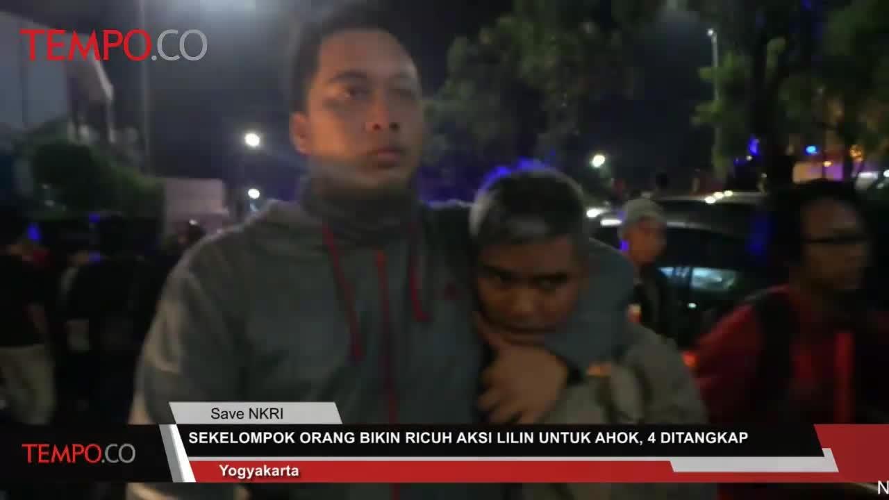 Sekelompok Orang Bikin Ricuh Aksi Lilin untuk Ahok, 4 Ditangkap