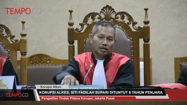 Korupsi Alkes, Siti Fadilah Supari Dituntut 6 Tahun Penjara