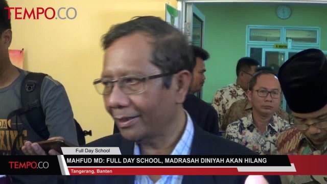 Mahfud MD: Full Day School, Madrasah Diniyah akan Hilang