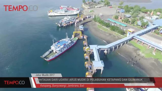 Pantauan Udara: Arus Mudik di Penyeberangan Ketapang - Gilimanuk