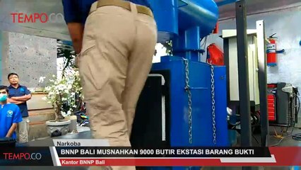 BNNP Bali Musnahkan 9000 Butir Ekstasi Barang Bukti