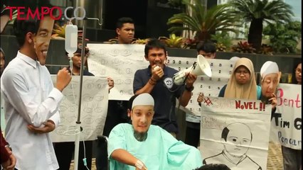 120 Hari Penyerangan Novel Baswedan, Aktivis ICW Gelar Aksi Teatrikal